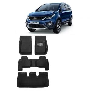 4.5D Car Floor Foot Tray Mats for Hexa  - Black